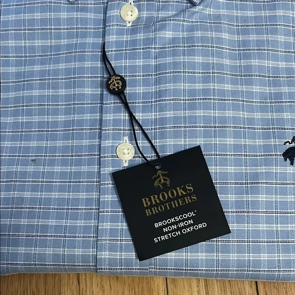 Brooks Brothers Blue Checkered Men's Shirt - Picture 3 of 5